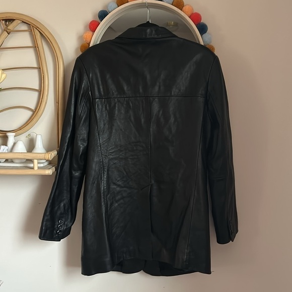 Vintage Valerie Stevens New Zealand Lambskin Leather Blazer Jacket Coat - Picture 5 of 9